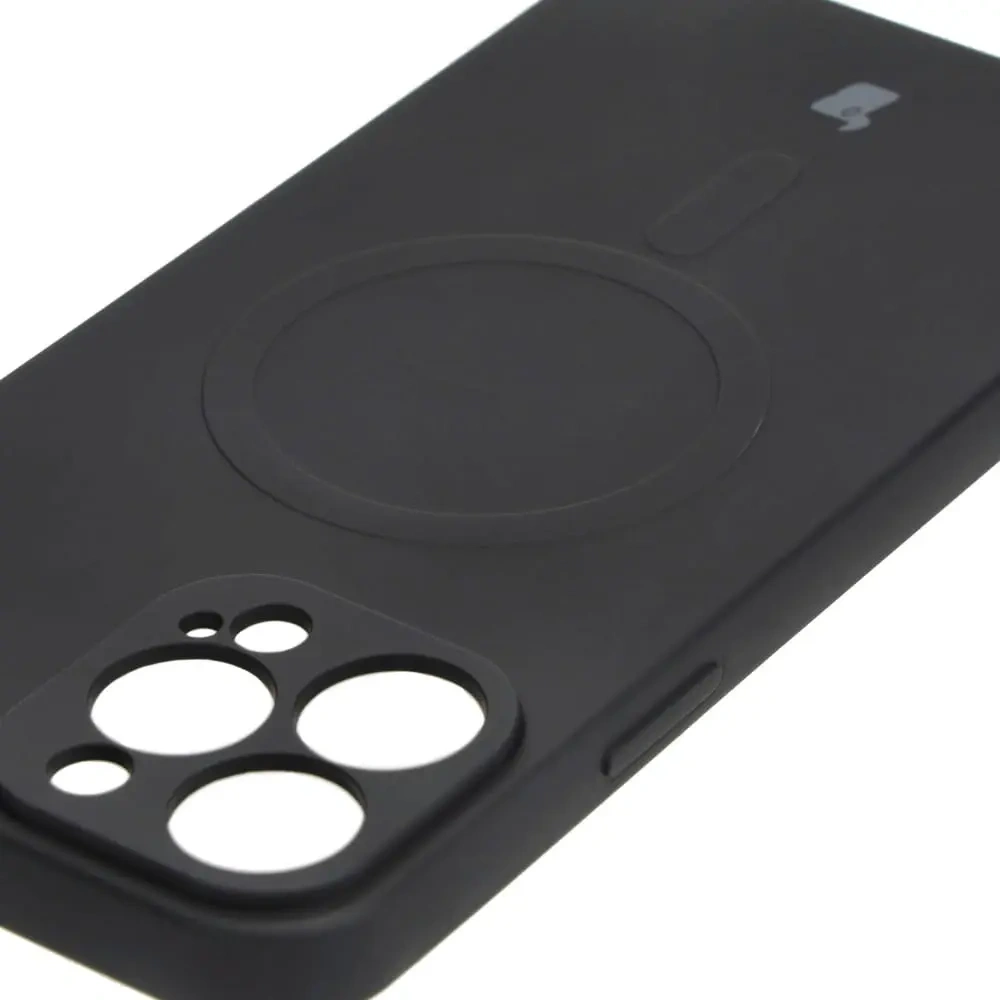 Hurtownia GSM - Etui silikonové s magnetickým kroužkem Bizon Case Silicone Magnetic pro Apple iPhone 13 Pro Max černé - BIZ3306 - {ean13} - Hurt