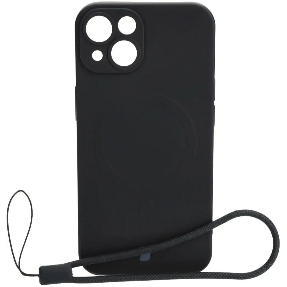 Hurtownia GSM - Etui silikonowe z pierścieniem magnetycznym Bizon Case Silicone Magnetic do Apple iPhone 14 czarne - BIZ3307 - {ean13} - Hurt