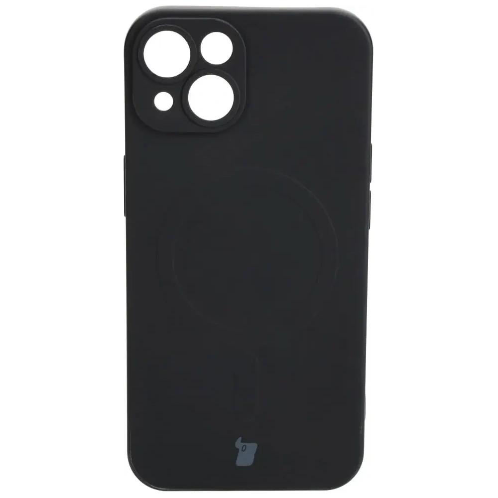 Hurtownia GSM - Etui silikonowe z pierścieniem magnetycznym Bizon Case Silicone Magnetic do Apple iPhone 14 czarne - BIZ3307 - {ean13} - Hurt