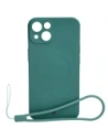Etui silikonové s magnetickým kroužkem Bizon Case Silicone Magnetic pro Apple iPhone 14 tmavě zelené