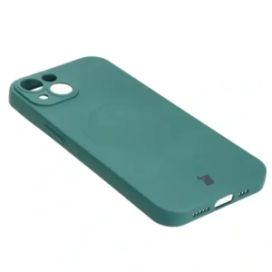 Hurtownia GSM - Etui silikonové s magnetickým kroužkem Bizon Case Silicone Magnetic pro Apple iPhone 14 tmavě zelené - BIZ3309 - {ean13} - Hurt