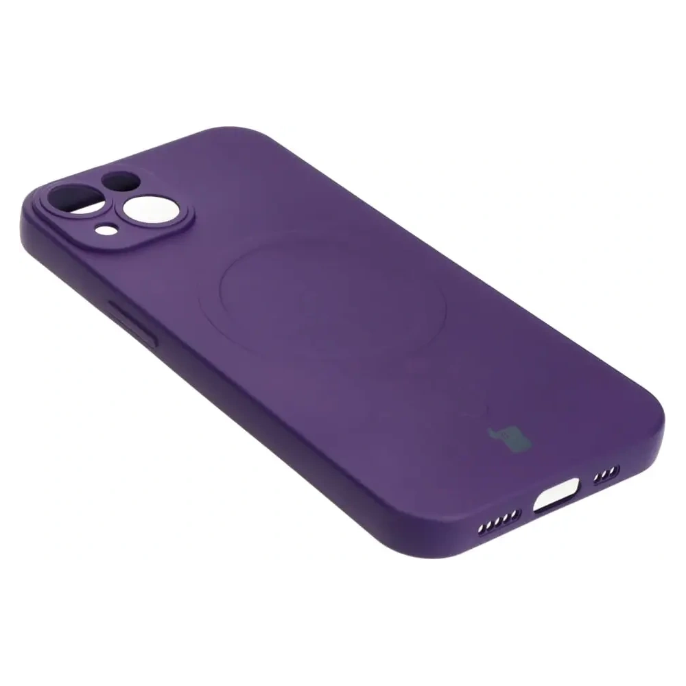 Hurtownia GSM - Etui silikonowe z pierścieniem magnetycznym Bizon Case Silicone Magnetic do Apple iPhone 14 śliwkowe - BIZ3310 - {ean13} - Hurt