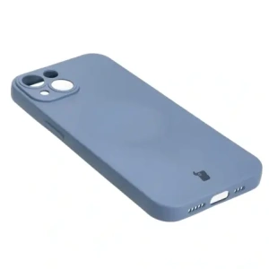 Hurtownia GSM - Silikonový obal s magnetickým kroužkem Bizon Case Silicone Magnetic pro Apple iPhone 14 šedý - BIZ3311 - {ean13} - Hurt