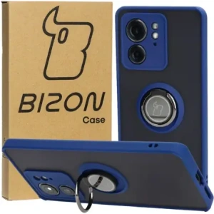 Wholesale Bizon Case Hybrid Ring Motorola Edge 40 smoky with a navy blue frame - BIZ3315 - {ean13} - Hurt
