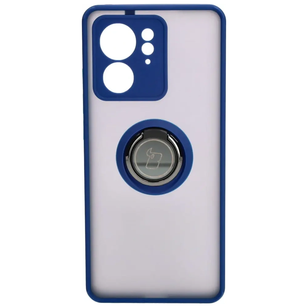 Wholesale Bizon Case Hybrid Ring Motorola Edge 40 smoky with a navy blue frame - BIZ3315 - {ean13} - Hurt