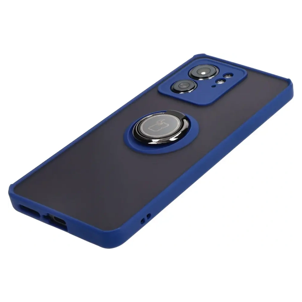 Wholesale Bizon Case Hybrid Ring Motorola Edge 40 smoky with a navy blue frame - BIZ3315 - {ean13} - Hurt