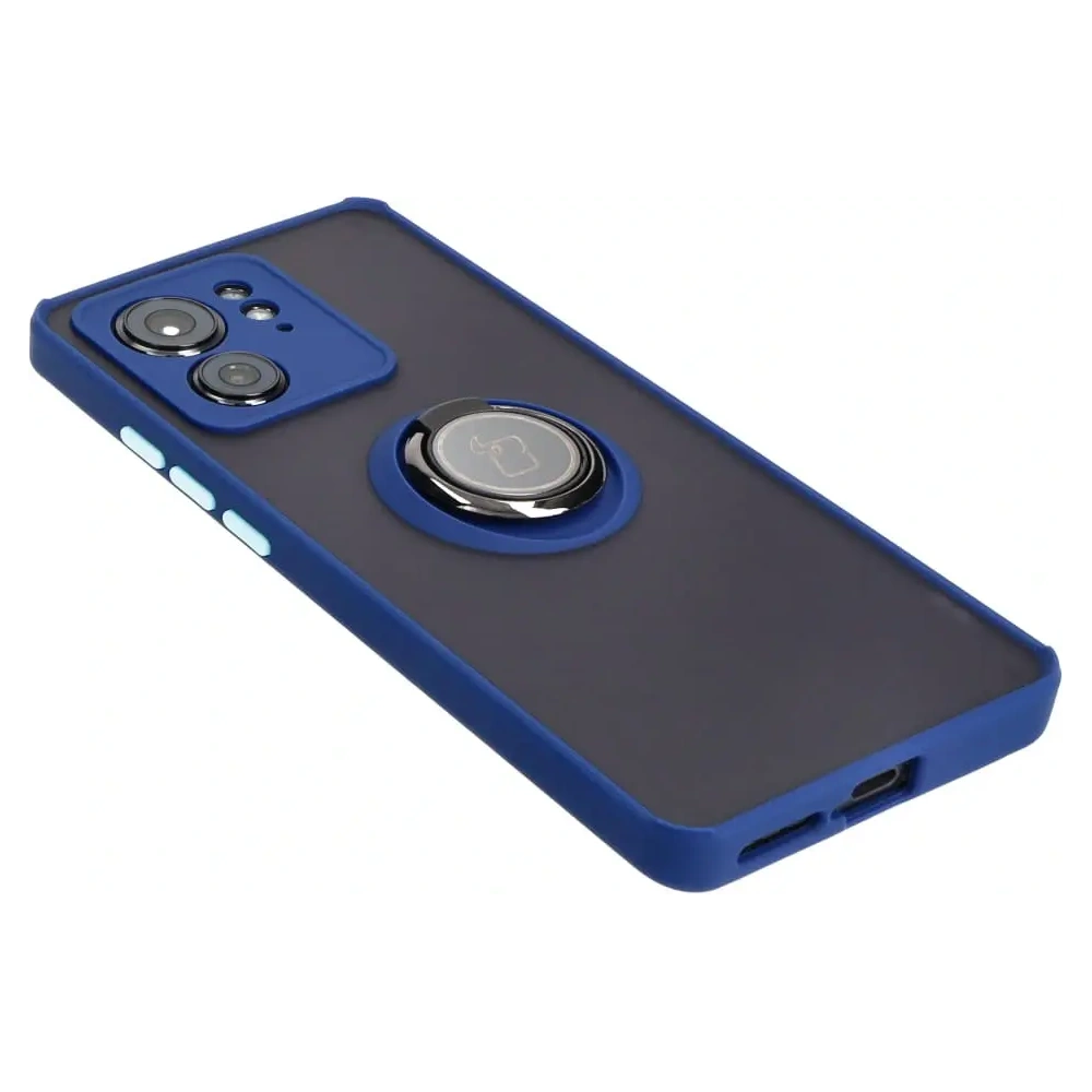 Wholesale Bizon Case Hybrid Ring Motorola Edge 40 smoky with a navy blue frame - BIZ3315 - {ean13} - Hurt