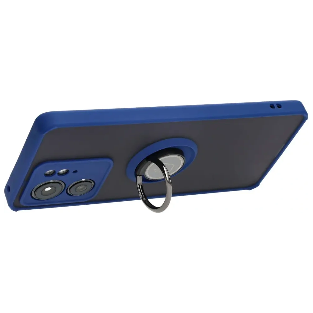 Wholesale Bizon Case Hybrid Ring Motorola Edge 40 smoky with a navy blue frame - BIZ3315 - {ean13} - Hurt