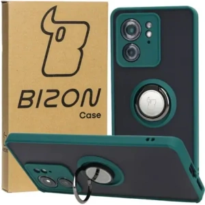 Wholesale Bizon Case Hybrid Ring Motorola Edge 40 smoky with a dark green frame - BIZ3316 - {ean13} - Hurt