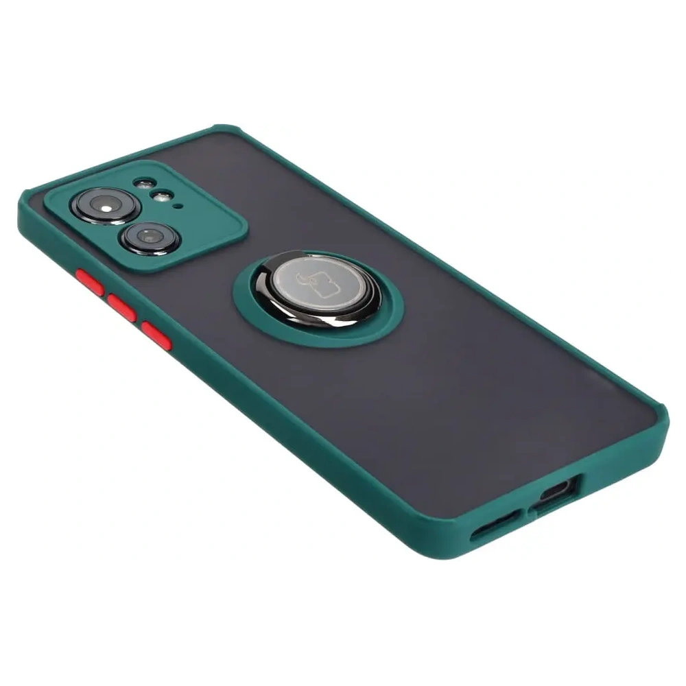 Wholesale Bizon Case Hybrid Ring Motorola Edge 40 smoky with a dark green frame - BIZ3316 - {ean13} - Hurt