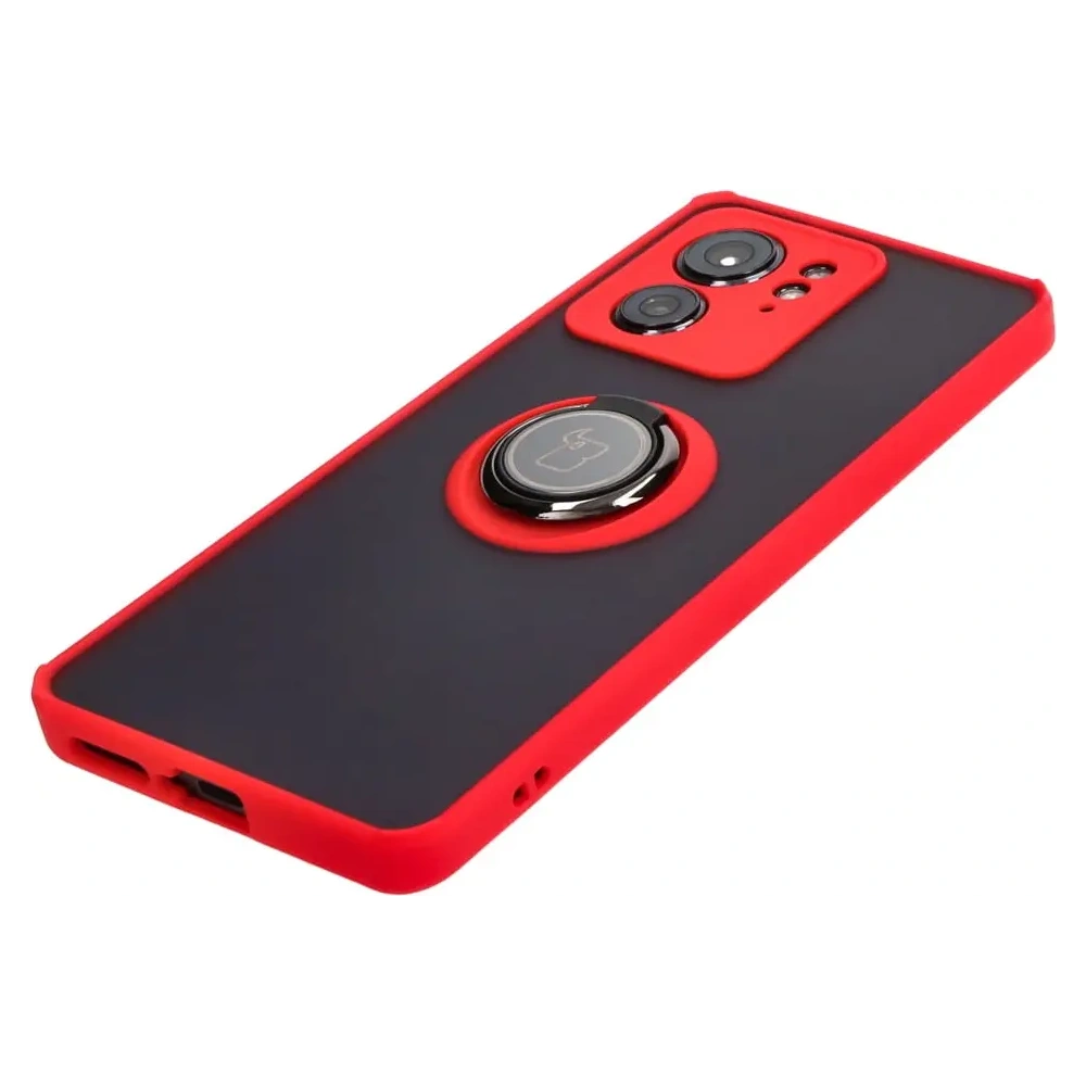 Wholesale Bizon Case Hybrid Ring Motorola Edge 40 smoky with a red frame - BIZ3317 - {ean13} - Hurt
