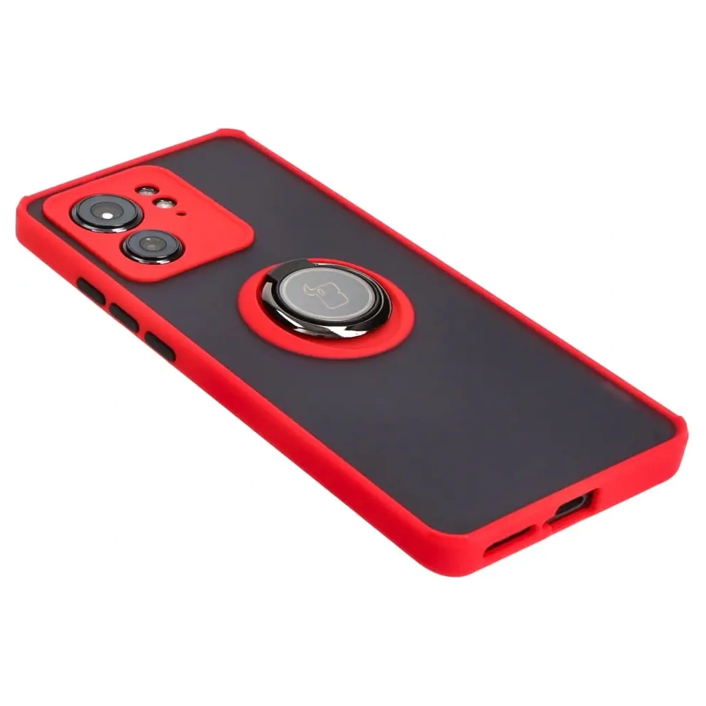 Wholesale Bizon Case Hybrid Ring Motorola Edge 40 smoky with a red frame - BIZ3317 - {ean13} - Hurt