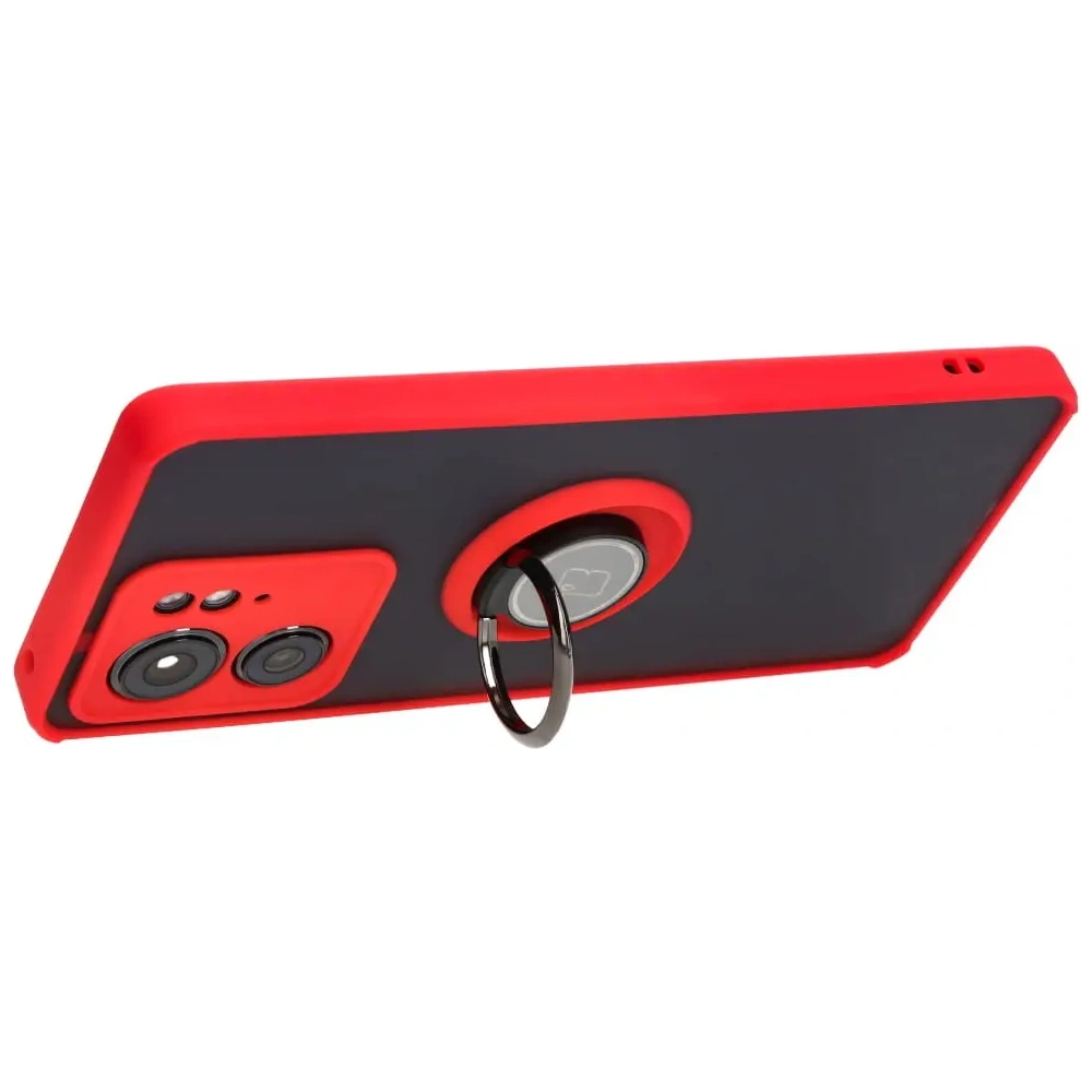 Wholesale Bizon Case Hybrid Ring Motorola Edge 40 smoky with a red frame - BIZ3317 - {ean13} - Hurt