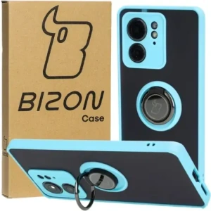 Wholesale Bizon Case Hybrid Ring Motorola Edge 40 smoky with a light blue frame - BIZ3318 - {ean13} - Hurt