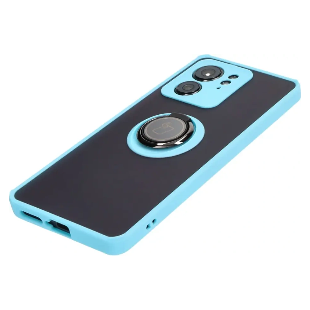 Hurtownia GSM - Bizon Case Hybrid Ring Motorola Edge 40 fumuriu cu un cadru bleu deschis - BIZ3318 - {ean13} - Hurt