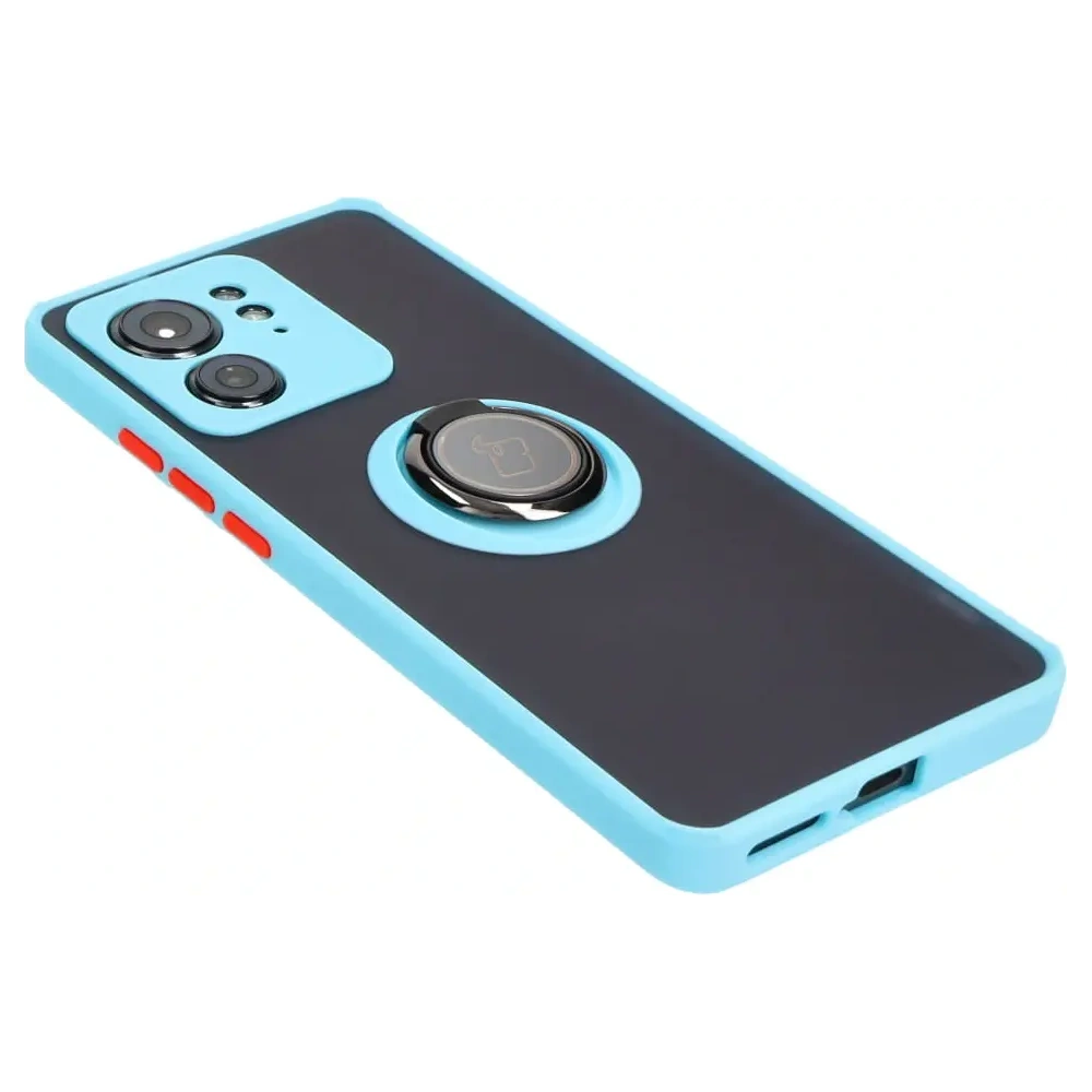 Wholesale Bizon Case Hybrid Ring Motorola Edge 40 smoky with a light blue frame - BIZ3318 - {ean13} - Hurt