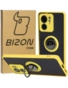 Wholesale Bizon Case Hybrid Ring Motorola Edge 40 smoky with a yellow frame - BIZ3319 - {ean13} - Hurt