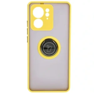 Wholesale Bizon Case Hybrid Ring Motorola Edge 40 smoky with a yellow frame - BIZ3319 - {ean13} - Hurt