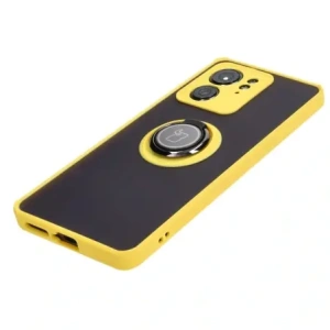 Wholesale Bizon Case Hybrid Ring Motorola Edge 40 smoky with a yellow frame - BIZ3319 - {ean13} - Hurt