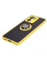 Wholesale Bizon Case Hybrid Ring Motorola Edge 40 smoky with a yellow frame - BIZ3319 - {ean13} - Hurt