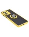 Wholesale Bizon Case Hybrid Ring Motorola Edge 40 smoky with a yellow frame - BIZ3319 - {ean13} - Hurt
