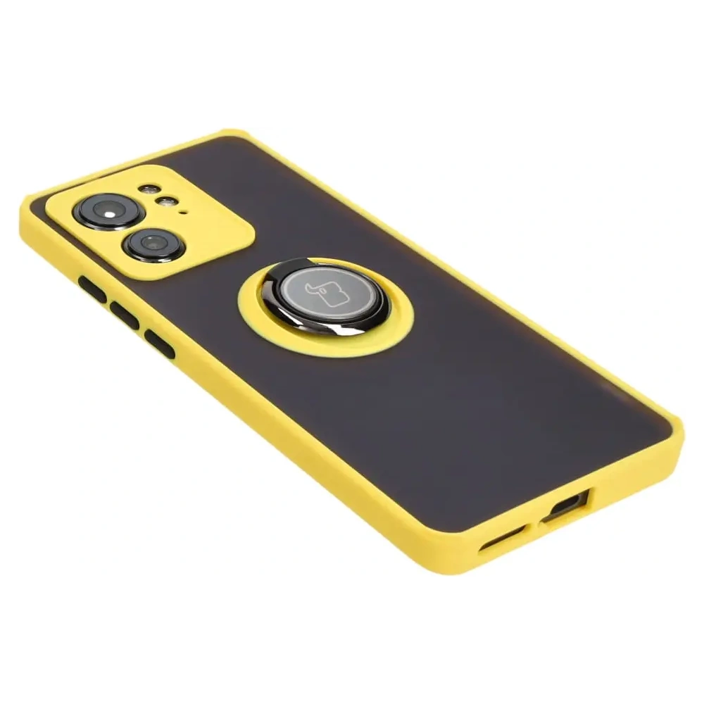 Wholesale Bizon Case Hybrid Ring Motorola Edge 40 smoky with a yellow frame - BIZ3319 - {ean13} - Hurt