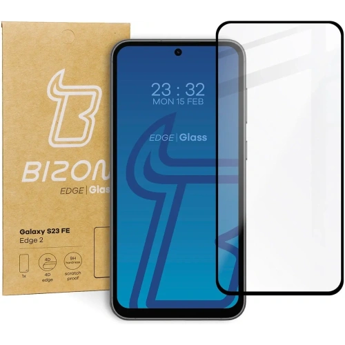 Szkło hartowane Bizon Glass Edge 2 do Samsung Galaxy S23 FE czarne