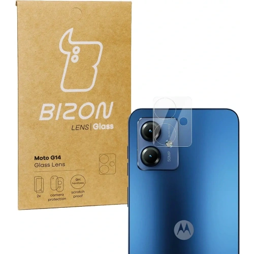 Szkło na aparat Bizon Glass Lens do Moto G14 [2 PACK]