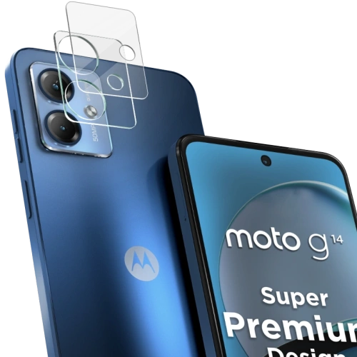 Szkło na aparat Bizon Glass Lens do Moto G14 [2 PACK]