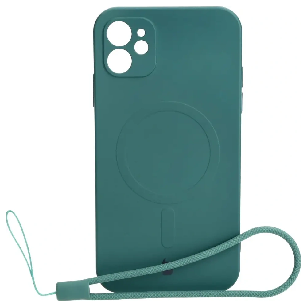 Hurtownia GSM - Etui silikonové s magnetickým kroužkem Bizon Case Silicone Magnetic pro Apple iPhone 11 tmavě zelené - BIZ3327 - {ean13} - Hurt