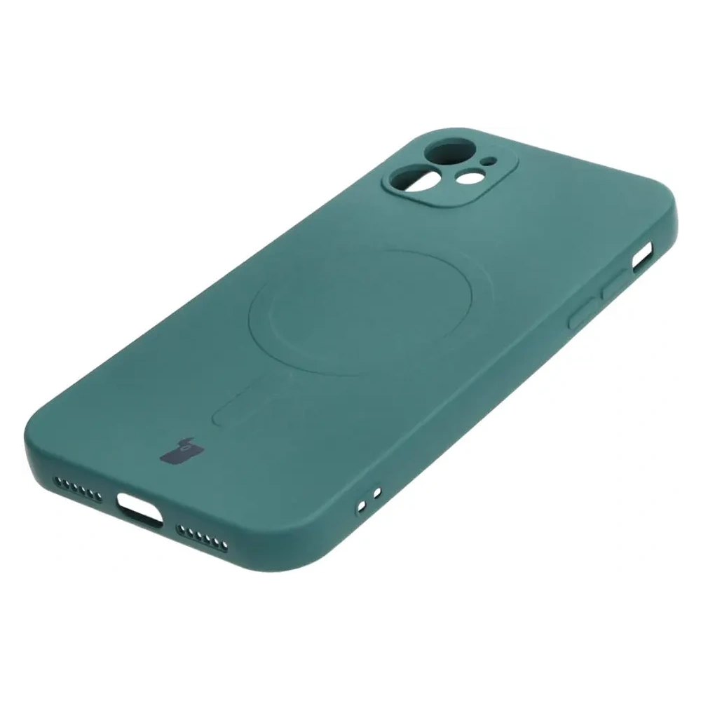 Hurtownia GSM - Etui silikonowe z pierścieniem magnetycznym Bizon Case Silicone Magnetic do Apple iPhone 11 ciemnozielone - BIZ3327 - {ean13} - Hurt