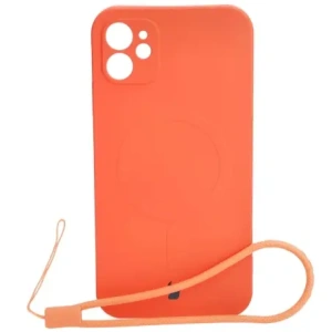 Hurtownia GSM - Etui silikonové s magnetickým kroužkem Bizon Case Silicone Magnetic pro Apple iPhone 11 mrkvové - BIZ3330 - {ean13} - Hurt