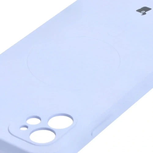 Etui silikonowe z pierścieniem magnetycznym Bizon Case Silicone Magnetic do Apple iPhone 11 jasnofioletowe