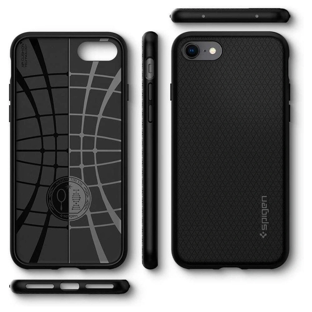 Hurtownia GSM - Etui Spigen Liquid Air Apple iPhone SE 2022/SE 2020/8/7 Black - SPN1050BLK - {ean13} - Hurt