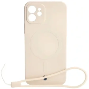 Hurtownia GSM - Etui silikonové s magnetickým kroužkem Bizon Case Silicone Magnetic pro Apple iPhone 12 béžové - BIZ3333 - {ean13} - Hurt