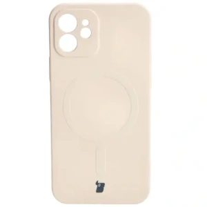 Hurtownia GSM - Etui silikonové s magnetickým kroužkem Bizon Case Silicone Magnetic pro Apple iPhone 12 béžové - BIZ3333 - {ean13} - Hurt