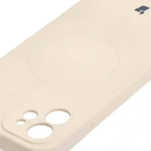 Hurtownia GSM - Etui silikonové s magnetickým kroužkem Bizon Case Silicone Magnetic pro Apple iPhone 12 béžové - BIZ3333 - {ean13} - Hurt