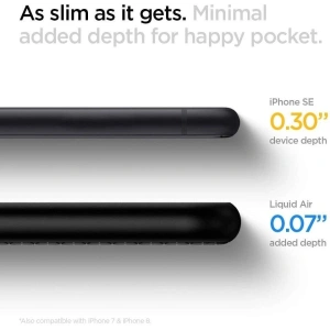 Hurtownia GSM - Etui Spigen Liquid Air Apple iPhone SE 2022/SE 2020/8/7 Black - SPN1050BLK - {ean13} - Hurt