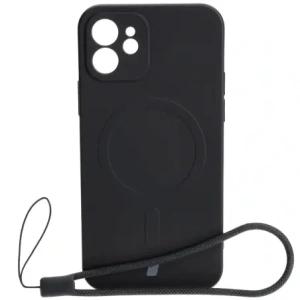 Hurtownia GSM - Silikonové pouzdro s magnetickým kroužkem Bizon Case Silicone Magnetic pro Apple iPhone 12 černé - BIZ3334 - {ean13} - Hurt