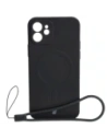 Hurtownia GSM - Silikonové pouzdro s magnetickým kroužkem Bizon Case Silicone Magnetic pro Apple iPhone 12 černé - BIZ3334 - {ean13} - Hurt