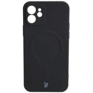Hurtownia GSM - Silikonové pouzdro s magnetickým kroužkem Bizon Case Silicone Magnetic pro Apple iPhone 12 černé - BIZ3334 - {ean13} - Hurt