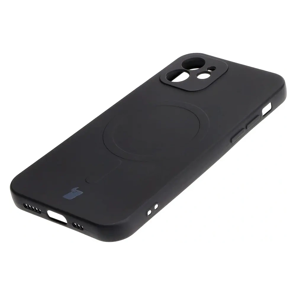 Hurtownia GSM - Silikonové pouzdro s magnetickým kroužkem Bizon Case Silicone Magnetic pro Apple iPhone 12 černé - BIZ3334 - {ean13} - Hurt