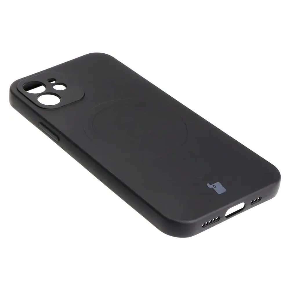 Hurtownia GSM - Silikonové pouzdro s magnetickým kroužkem Bizon Case Silicone Magnetic pro Apple iPhone 12 černé - BIZ3334 - {ean13} - Hurt