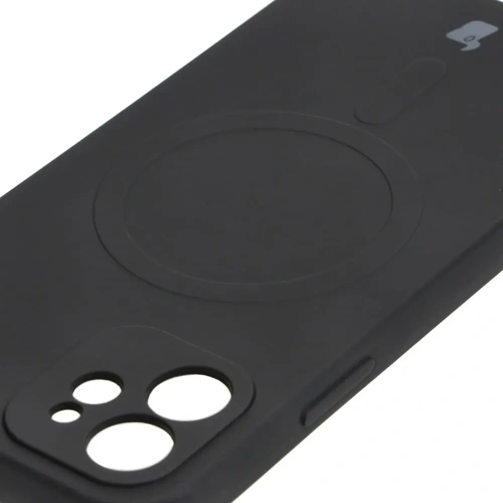 Hurtownia GSM - Silikonové pouzdro s magnetickým kroužkem Bizon Case Silicone Magnetic pro Apple iPhone 12 černé - BIZ3334 - {ean13} - Hurt