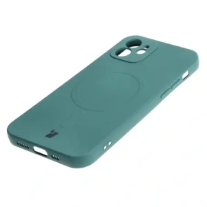 Hurtownia GSM - Etui silikonové s magnetickým kroužkem Bizon Case Silicone Magnetic pro Apple iPhone 12 tmavě zelené - BIZ3335 - {ean13} - Hurt