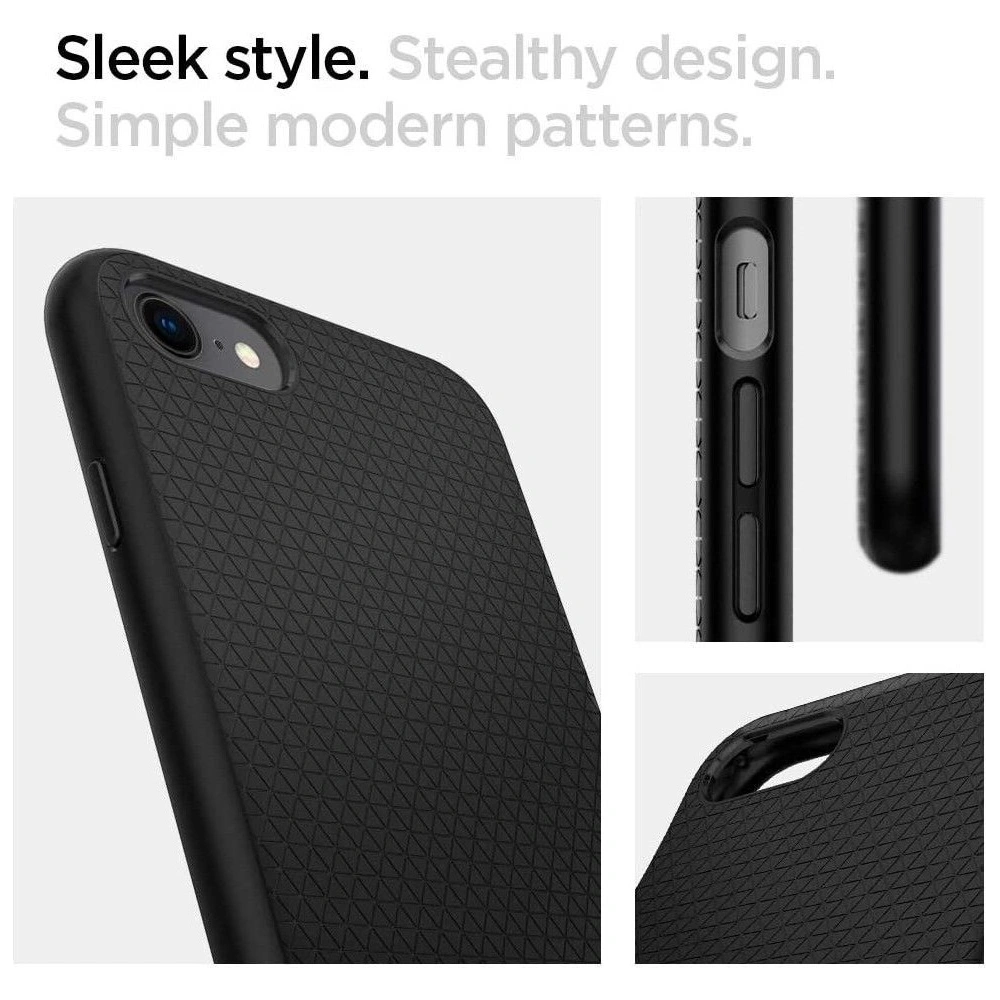 Hurtownia GSM - Etui Spigen Liquid Air Apple iPhone SE 2022/SE 2020/8/7 Black - SPN1050BLK - {ean13} - Hurt