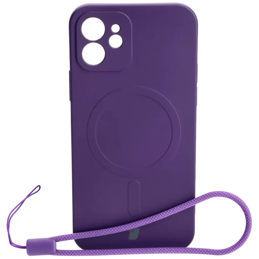 Hurtownia GSM - Etui silikonowe z pierścieniem magnetycznym Bizon Case Silicone Magnetic do Apple iPhone 12 śliwkowe - BIZ3336 - {ean13} - Hurt