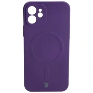 Hurtownia GSM - Etui silikonové s magnetickým kroužkem Bizon Case Silicone Magnetic pro Apple iPhone 12 švestková - BIZ3336 - {ean13} - Hurt