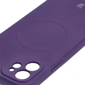 Hurtownia GSM - Etui silikonové s magnetickým kroužkem Bizon Case Silicone Magnetic pro Apple iPhone 12 švestková - BIZ3336 - {ean13} - Hurt