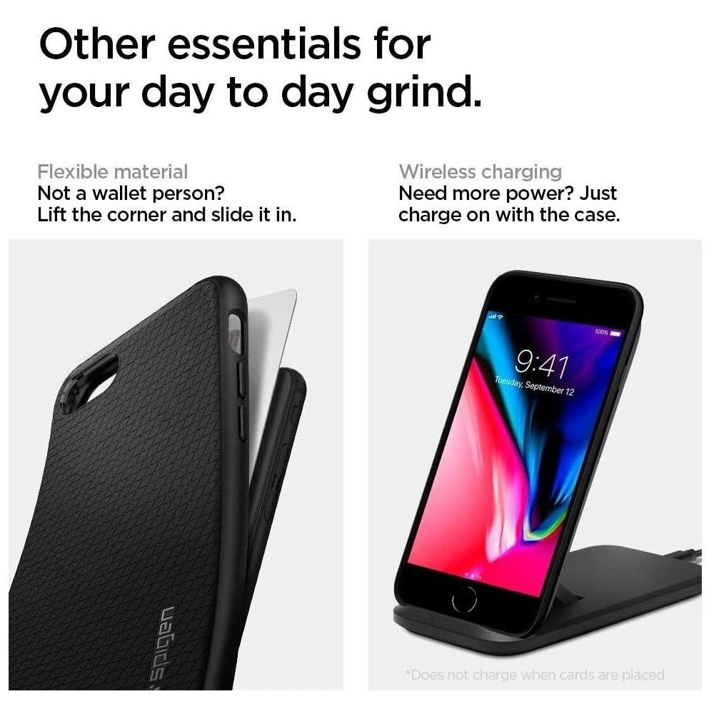 Hurtownia GSM - Etui Spigen Liquid Air Apple iPhone SE 2022/SE 2020/8/7 Black - SPN1050BLK - {ean13} - Hurt